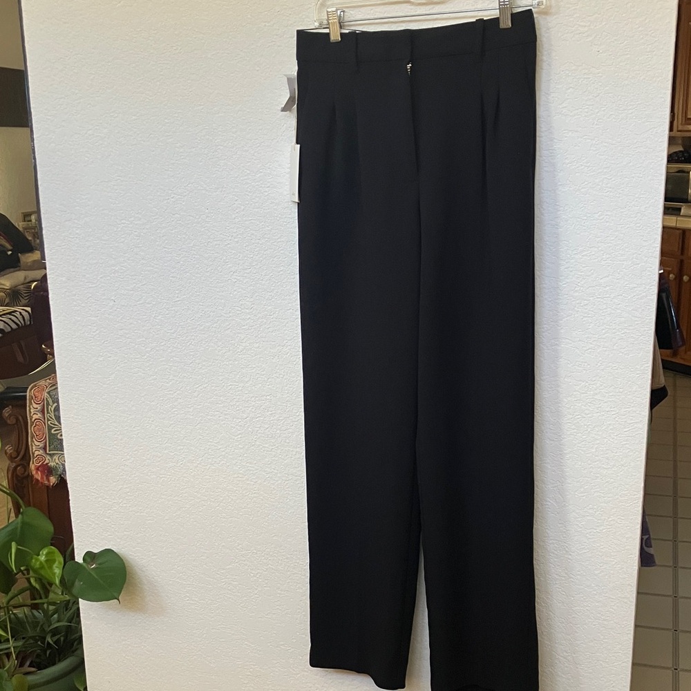 Wilfred Black Pleated High-Waist Trousers